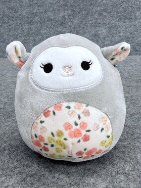 Official Squishmallows Elea the Lamb Easter Squad Floral 5" Plush Toy Kellytoy